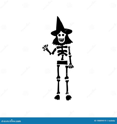 Funny Halloween skeleton stock vector. Illustration of body - 198899919