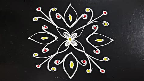 tamil puthandu kolam | Chithirai 1 special kolam | 7*1 dots kolam ...