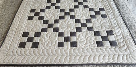 Winter Gray and White Nine Patch Quilt | Connie Lapp Quilts