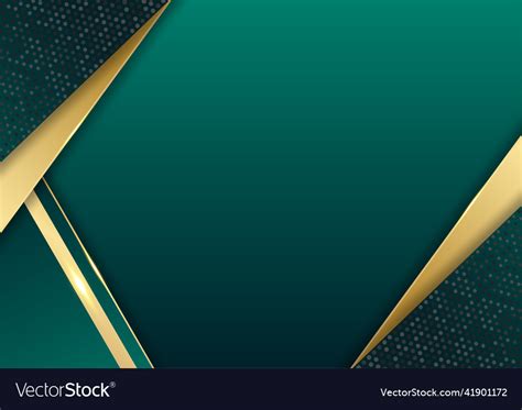 Modern dark green and gold abstract background Vector Image