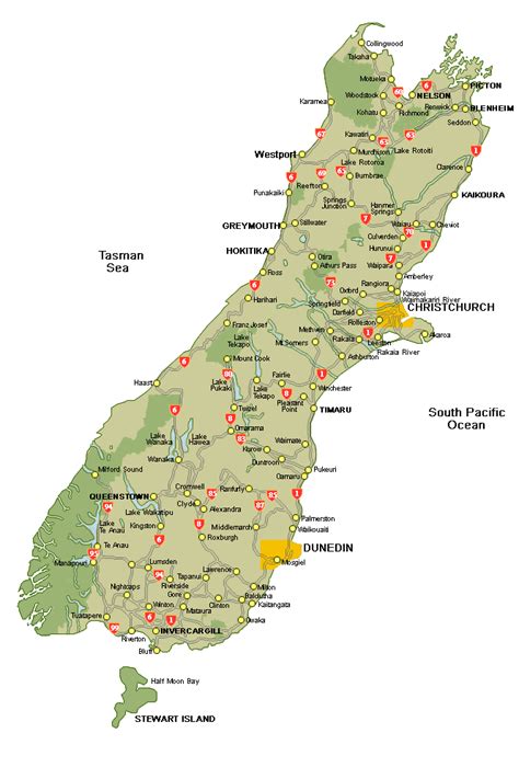 Detailed Map Of New Zealand - ToursMaps.com