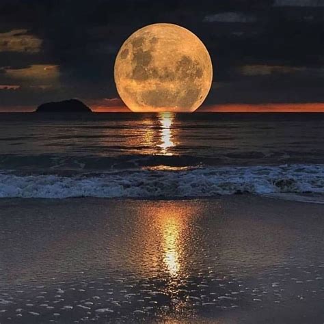 Pin de Fatemah Peer en Amazing | Playa de noche, Paisajes, Arte de luna