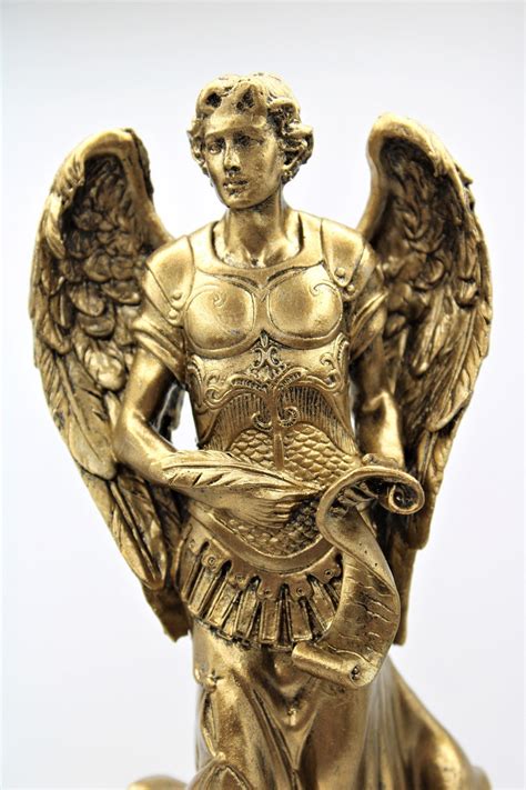 Archangel Saint Gabriel Statue 8.5tall Bronze Gold - Etsy