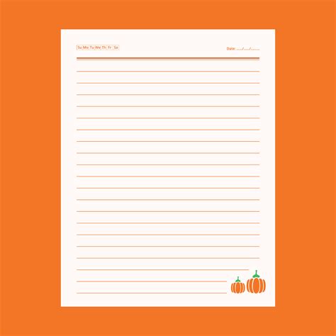 fall autumn notebook page line interior planner design template vector ...