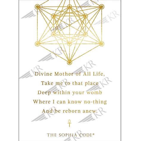 Divine Mother Meditation Card | Kaia Ra - The Sophia Code