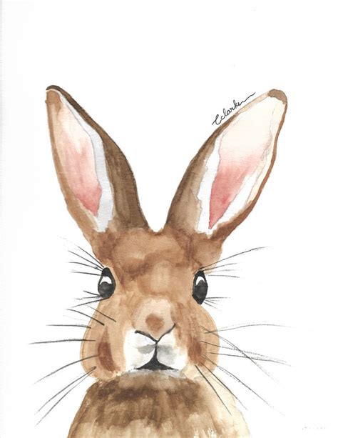 Bunny Watercolor Painting | Bunny watercolor, Bunny painting, Bunny art