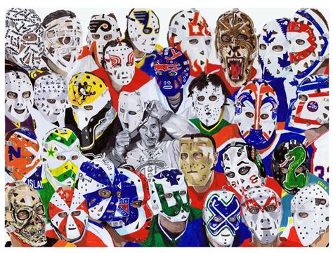 Hockey Goalie Mask Art Print - Etsy Canada | Goalie mask, Hockey goalie ...