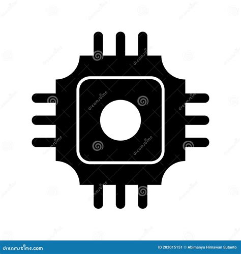 Microchip icon vector stock vector. Illustration of intel - 282015151