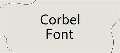 Corbel Font