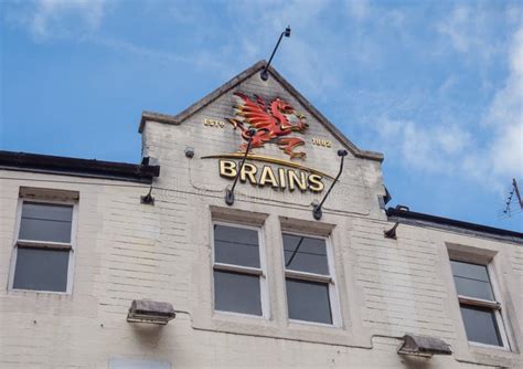 Exterior of Brains brewery editorial stock photo. Image of historic ...