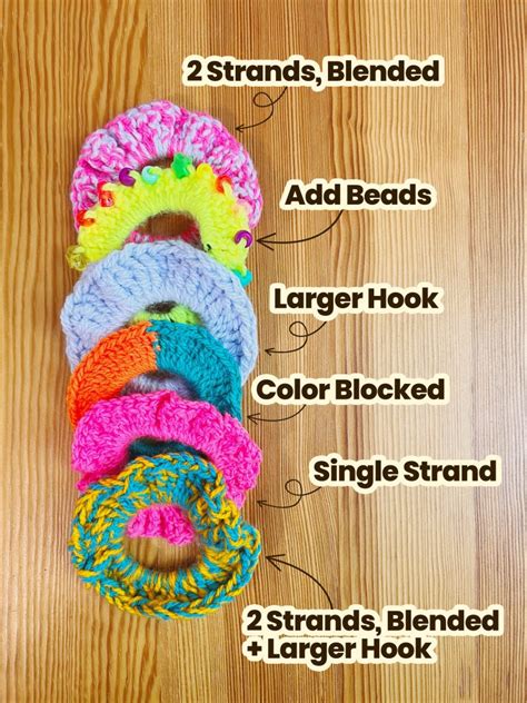 Crochet Scrunchie Pattern - the neon tea party