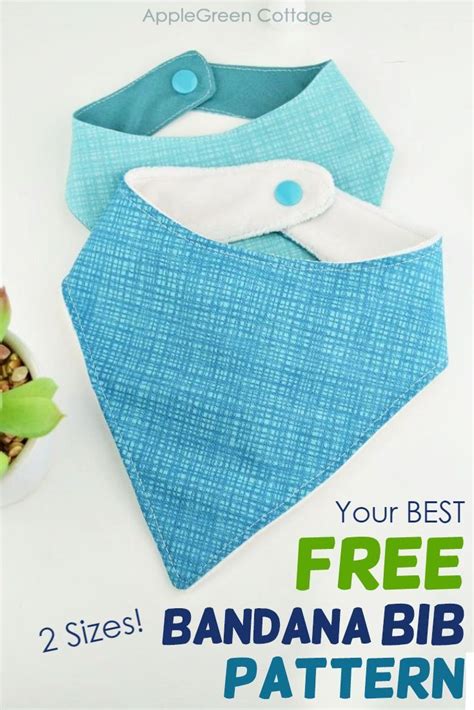 Bandana Bib Pattern in 2 Sizes Updated! - AppleGreen Cottage | Bandana ...