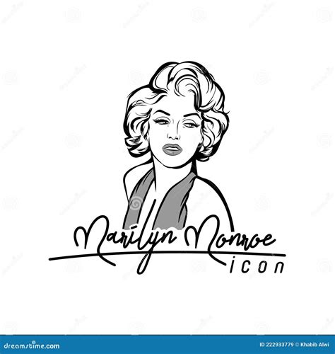 Marilyn monroe logo editorial stock image. Illustration of isolated ...