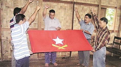 Manipur: In frame, inner line permit campaigner with militant flag ...