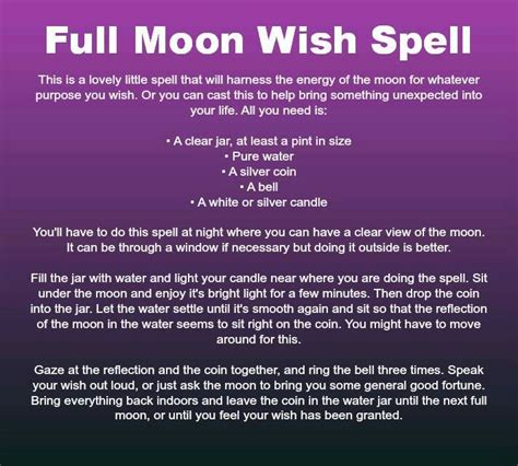 Full moon wish spell | spells | Pinterest