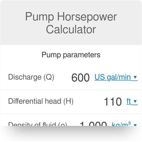 Hydraulic Pump Motor Sizing Calculator | Webmotor.org