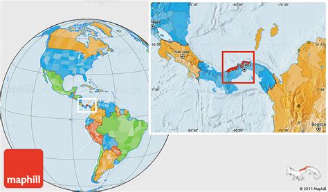 Political Location Map of Colon