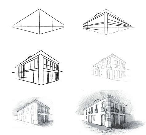 Drawing Step by Step Multi-storied Mansion | Architecture drawing ...