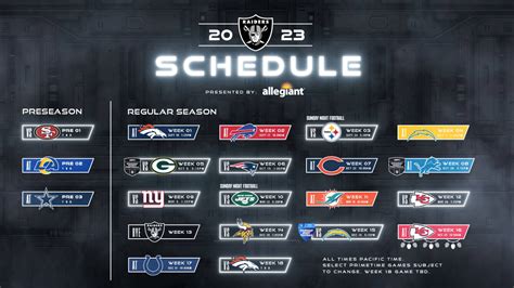 Nancy Parsons Kabar: Raiders Schedule 2023 To 2024