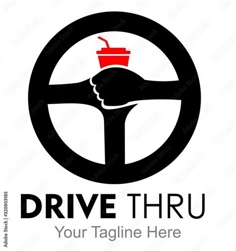 drive thru logo design vector isolated on white background Stock Vector ...