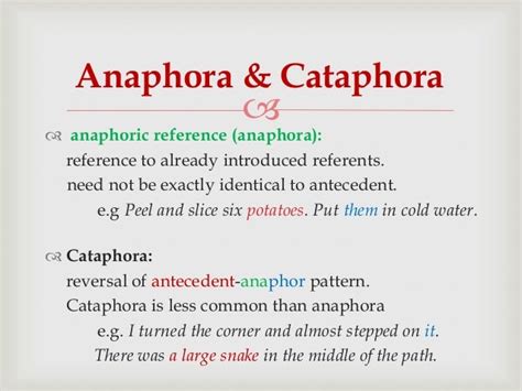 CATAPHORA ANAPHORA PDF