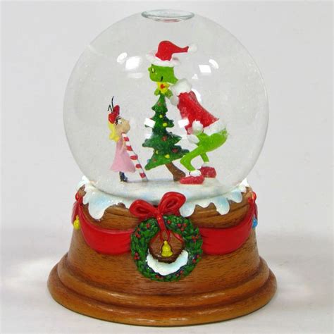 Hallmark Santy Claus & Cindy-lou Who 4.5" Snow Globe Dr. Seuss Grinch ...