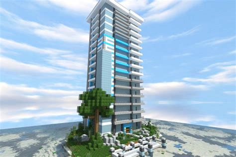 Modern skyscrapers, Minecraft modern, Minecraft city