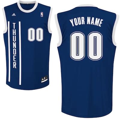 adidas Oklahoma City Thunder Custom Replica Alternate Jersey - NBA Store