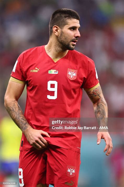 Aleksandar Mitrovic of Serbia during the FIFA World Cup Qatar 2022 ...