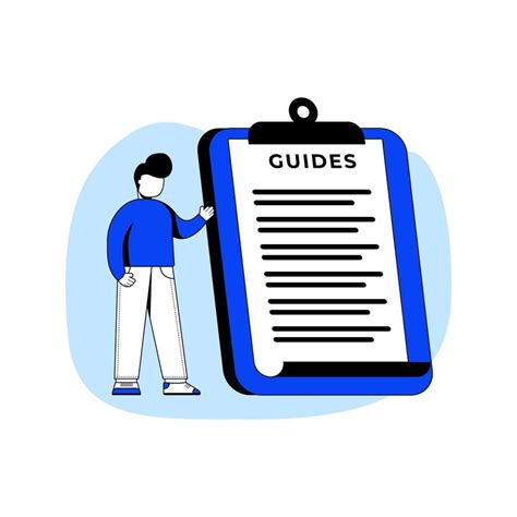 Guides Flat Design Concept vector illustration icon. User Manual ...