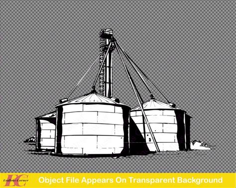 Farm Giant Grain Bins Digital Instant Download, Cut Files, Clip Art ...