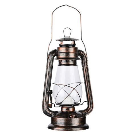 Vintage Rustic Accent Old Fashioned Electric Lantern Oil Lamp with ...