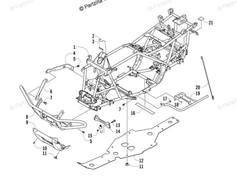 Arctic Cat ATV 2014 OEM Parts Diagram for Frame And Related Parts ...