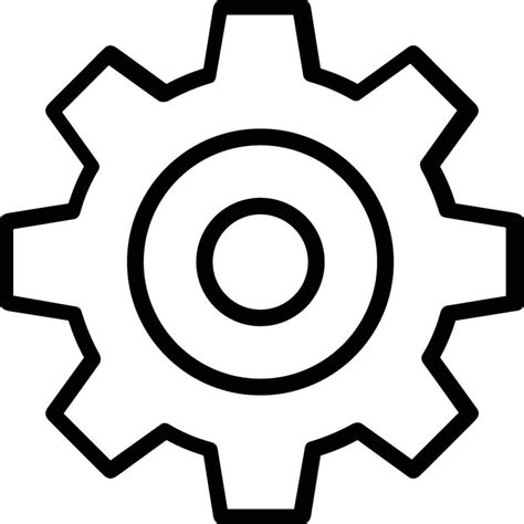 Gear setting symbol icon vector image. Illustration of the industrial ...