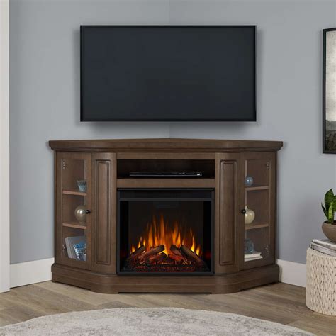 Windom Corner Electric Fireplace Media Cabinet - Real Flame®