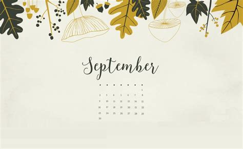 September Calendar Wallpaper