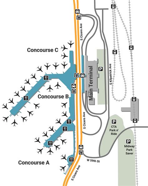 Mdw Airport Terminal Map