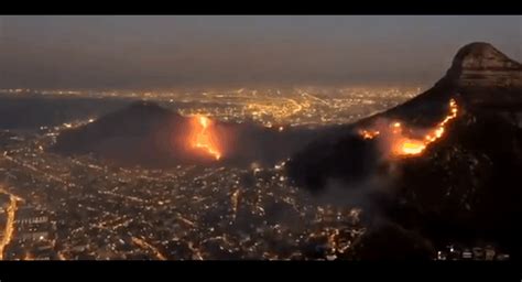 Cape Town fire: Harrowing footage of the blaze caught from above [video]