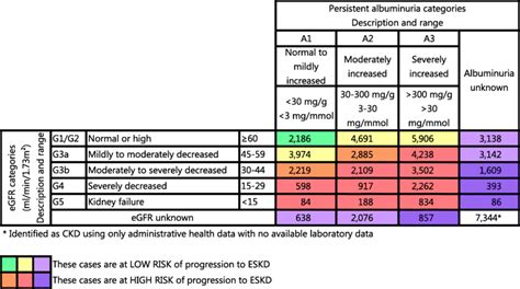 Heat map of adults with chronic kidney disease by risk of progression ...