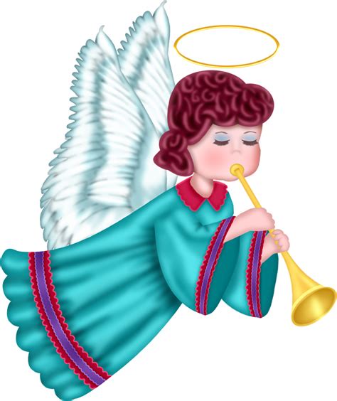 Cute Angel with Blue Robe Free PNG Clipart Picture | Angeles navideños ...