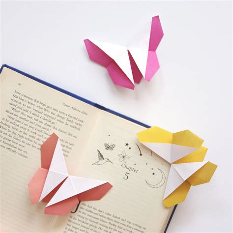 How To Make Origami Butterfly Bookmark — Gathering Beauty