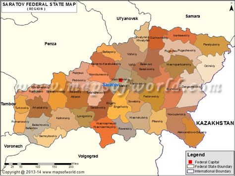 Saratov Map | Saratov Oblast Map