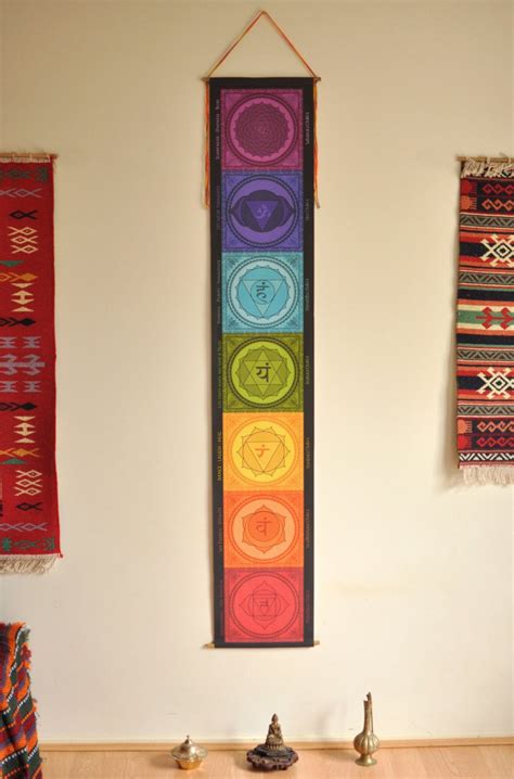 Chakra banner Chakra wall hanging handmade yoga Chakra