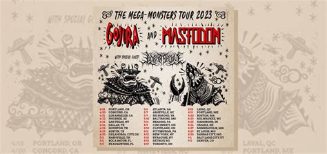 Gojira & Mastodon's 'The Mega-Monsters tour 2023' presale codes