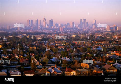 Melbourne skyline Australia Stock Photo - Alamy