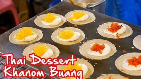 How to Make Thai Dessert Khanom Buang - Crispy Pancakes - Bangkok ...