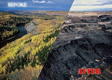 Alberta Tar Sands -- before and after the oil companies arrive. | Tar ...