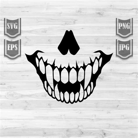 Sharp Scary Teeth Svg File || Teeth Clipart || Scary Skull Teeth Svg ...