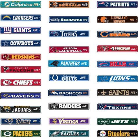 American Football Team Names And Logos