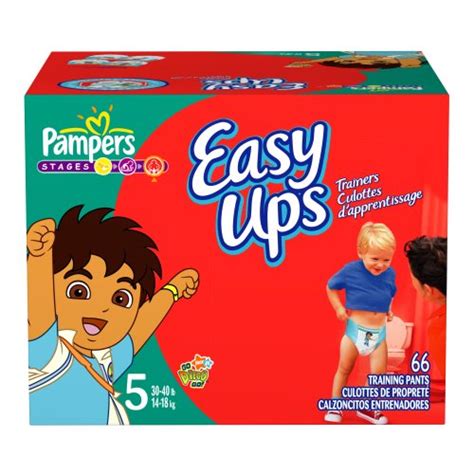 Disposable Diapers: Pampers Easy Ups Trainers for Boys, Size 5, 66 Count